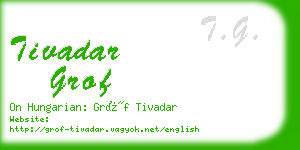 tivadar grof business card